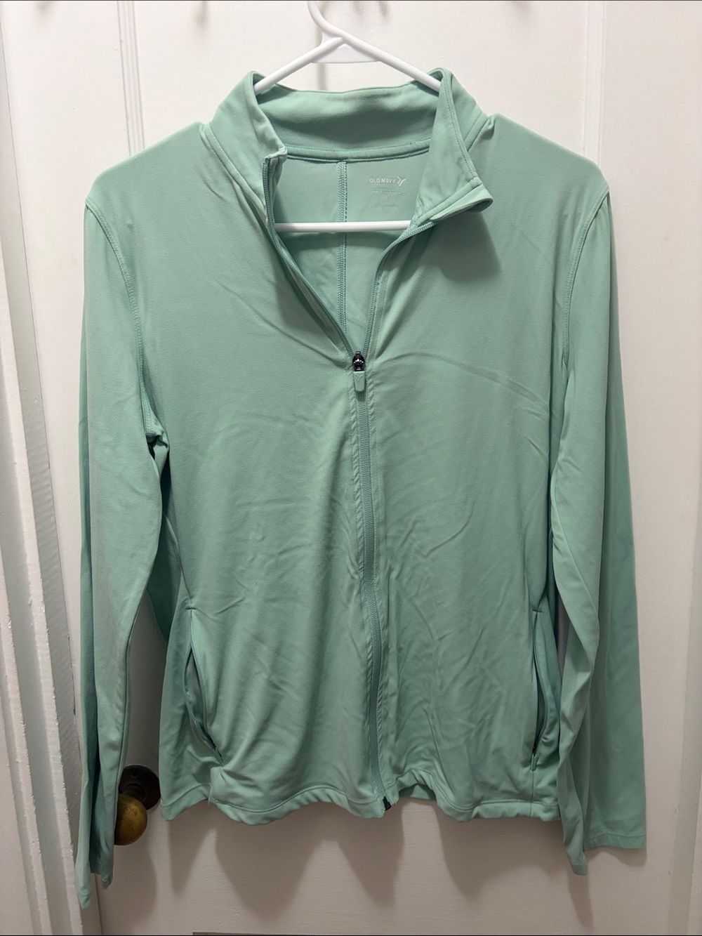 Light Green Fitness Jacket - Women's Zip Front